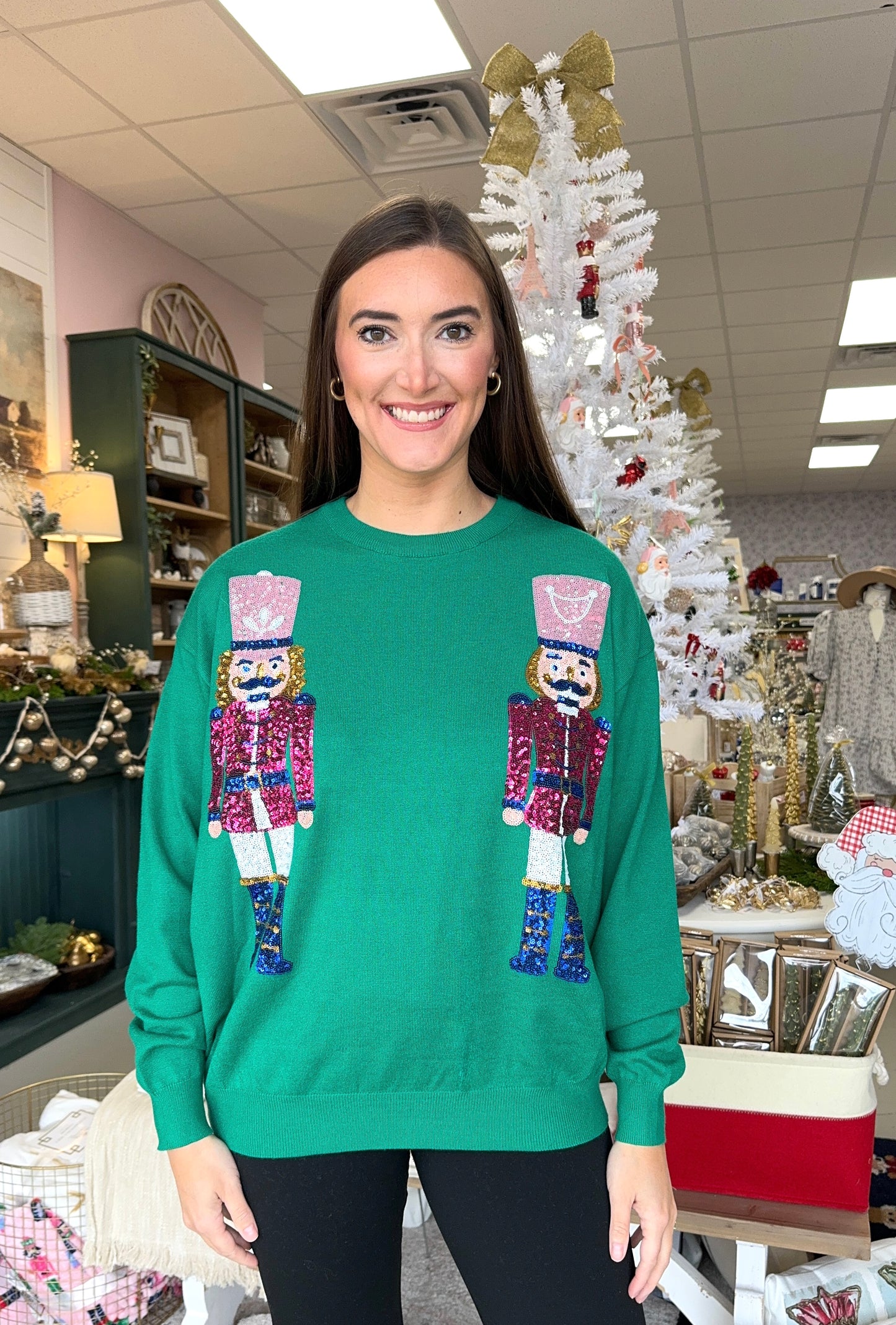 Green Nutcracker Sweater