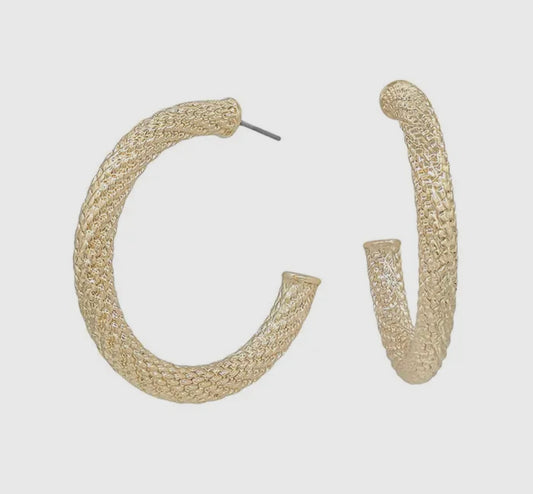 Large Gold Wired Hoops