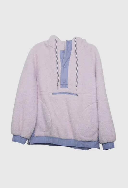 Light Purple Sherpa Fleece Pullover