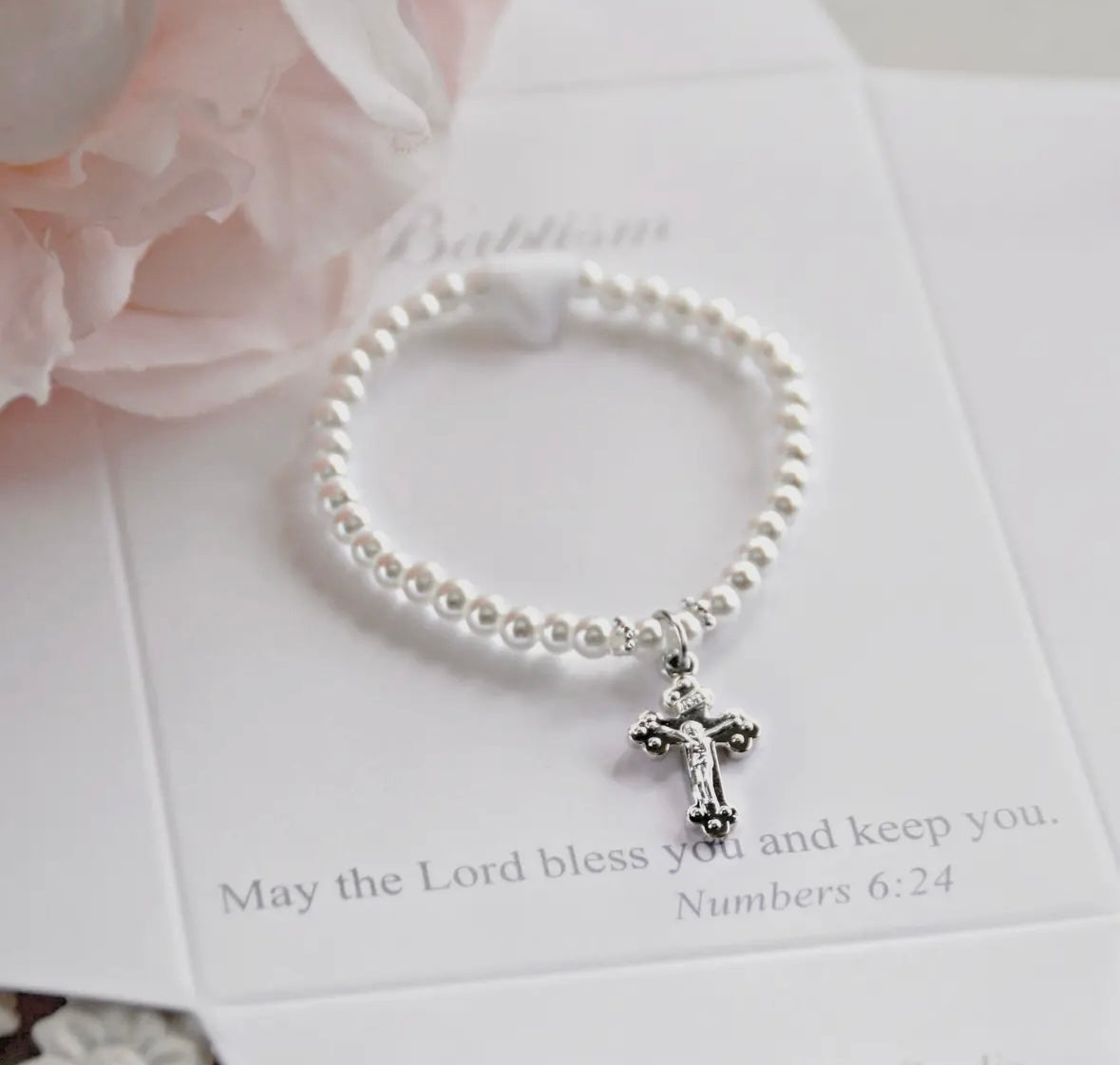 Baptism Pearl Bracelet 4.5”