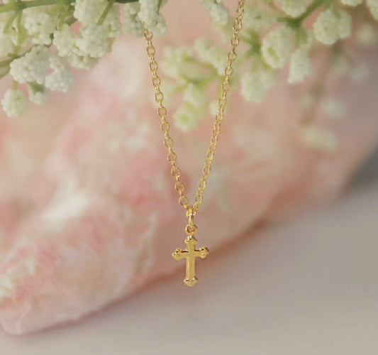 Baby Gold Cross Necklace