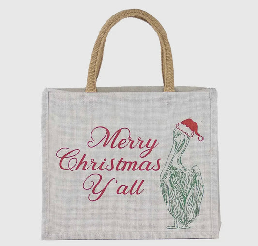 Christmas Pelican Gift Tote