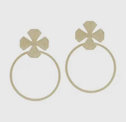 Gold Clover Earrings