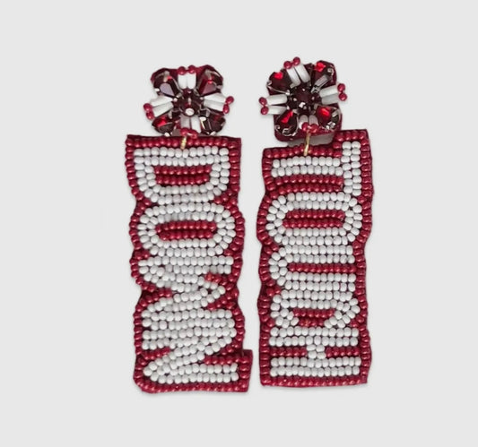 Touchdown Beaded Earrings