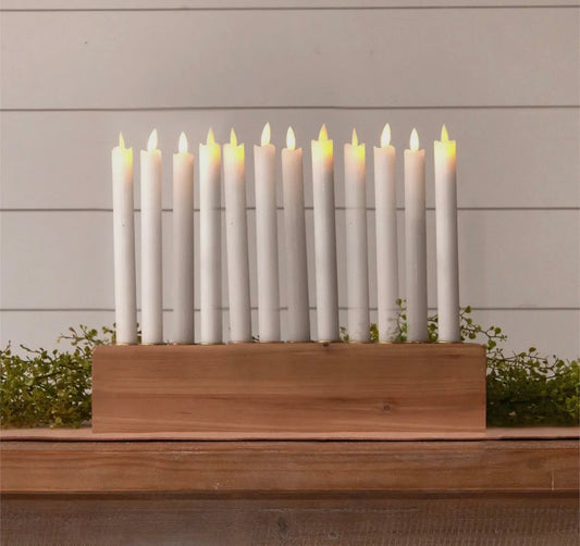 Wooden Taper Candleholder Centerpiece