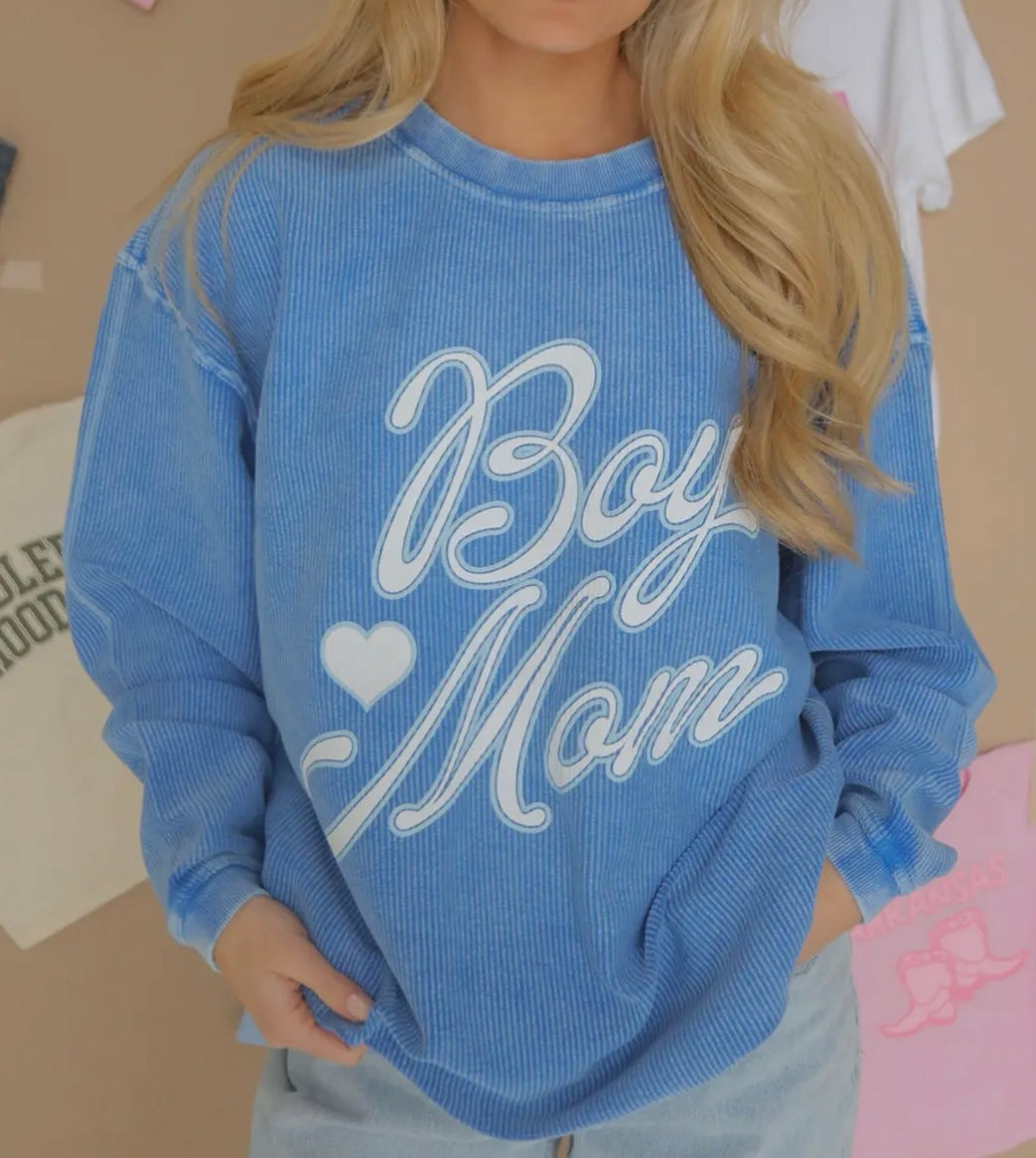 Boy Mom Corded Pullover