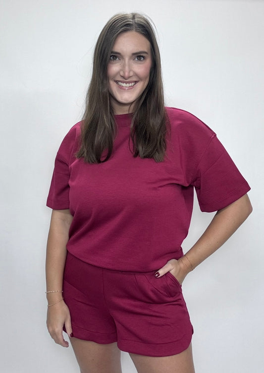 Mallie Scuba Set-Cabernet