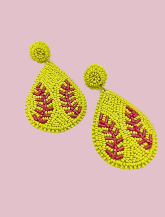 Softball earrings