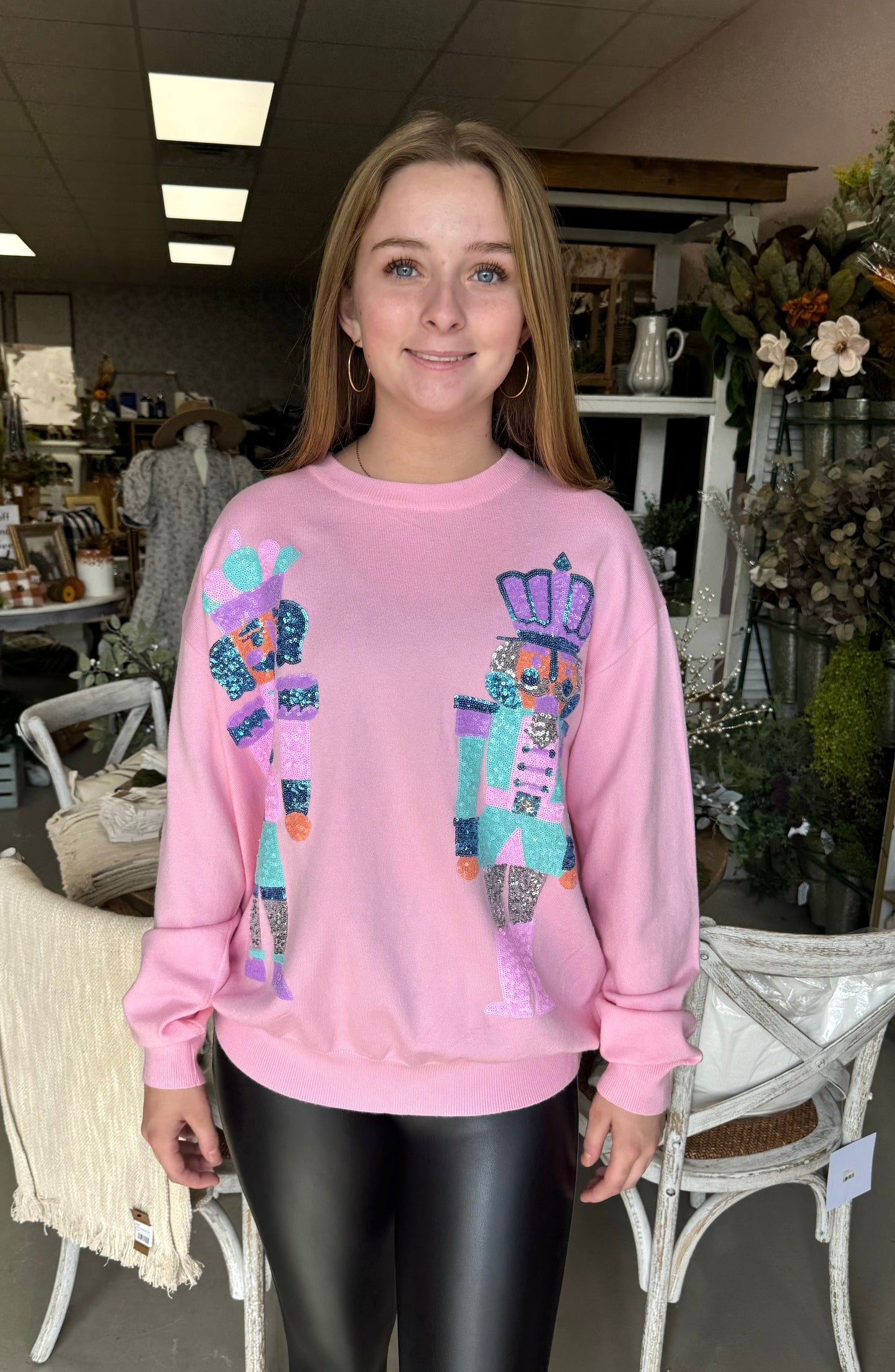 Pink Nutcracker Sweater