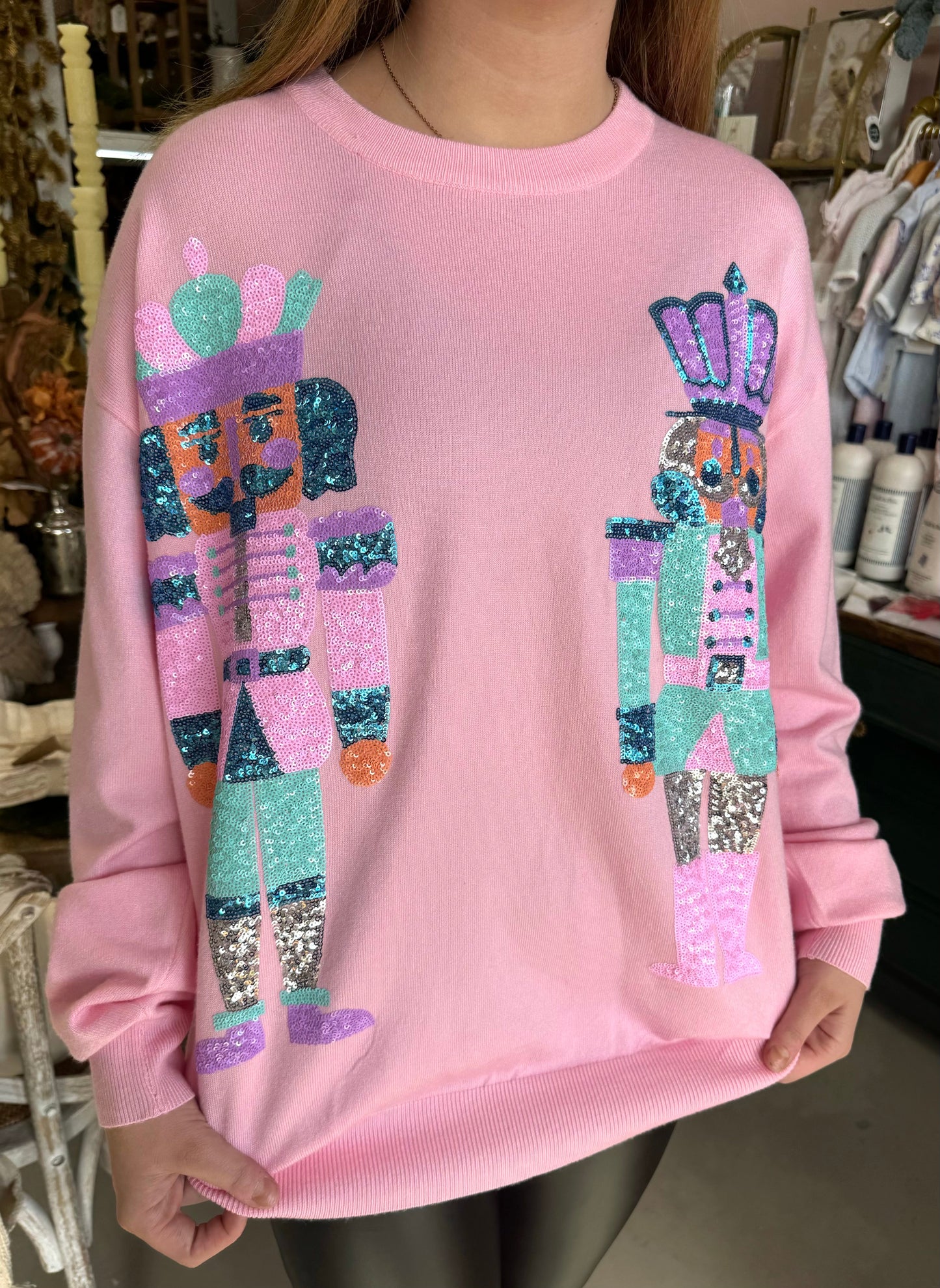 Pink Nutcracker Sweater