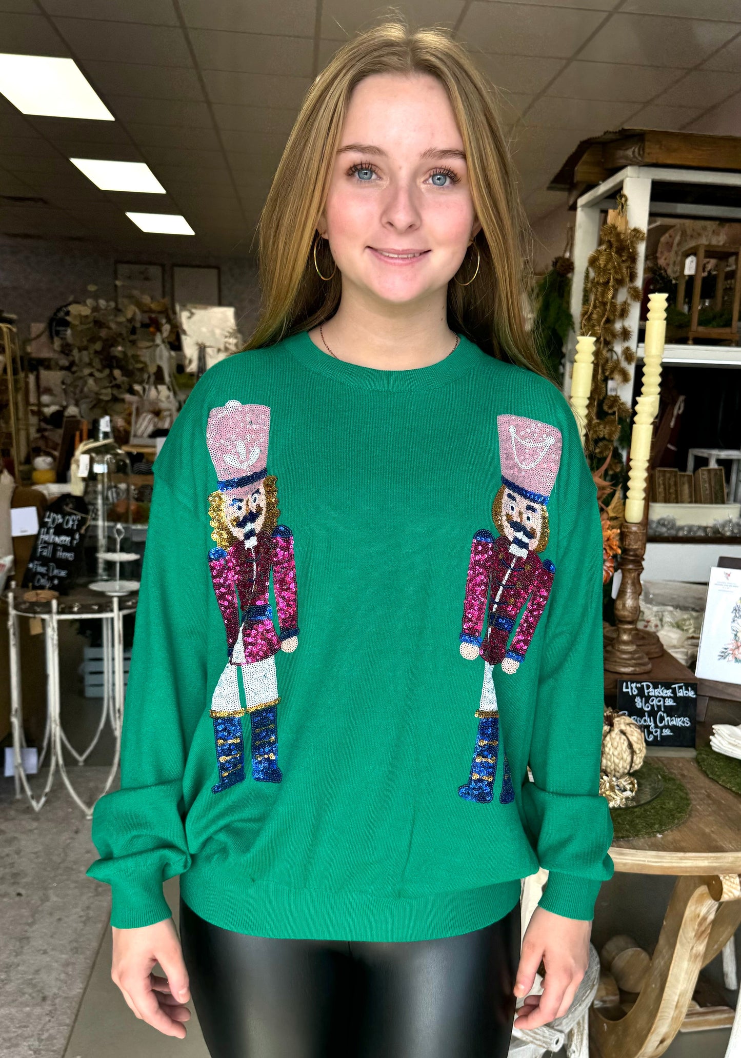 Green Nutcracker Sweater