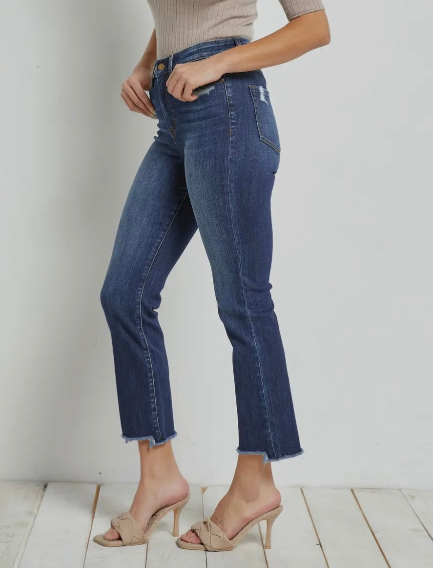 Mica- High Rise Straight Crop Denim