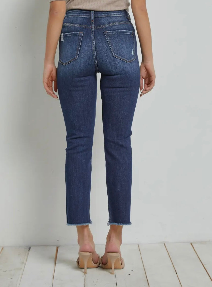 Mica- High Rise Straight Crop Denim